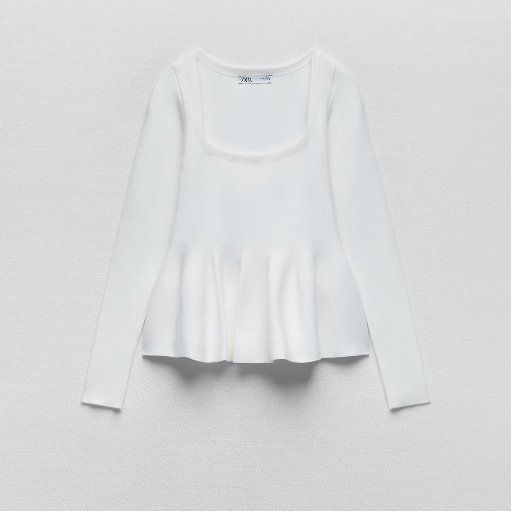 NWT PEPLUM KNIT TOP